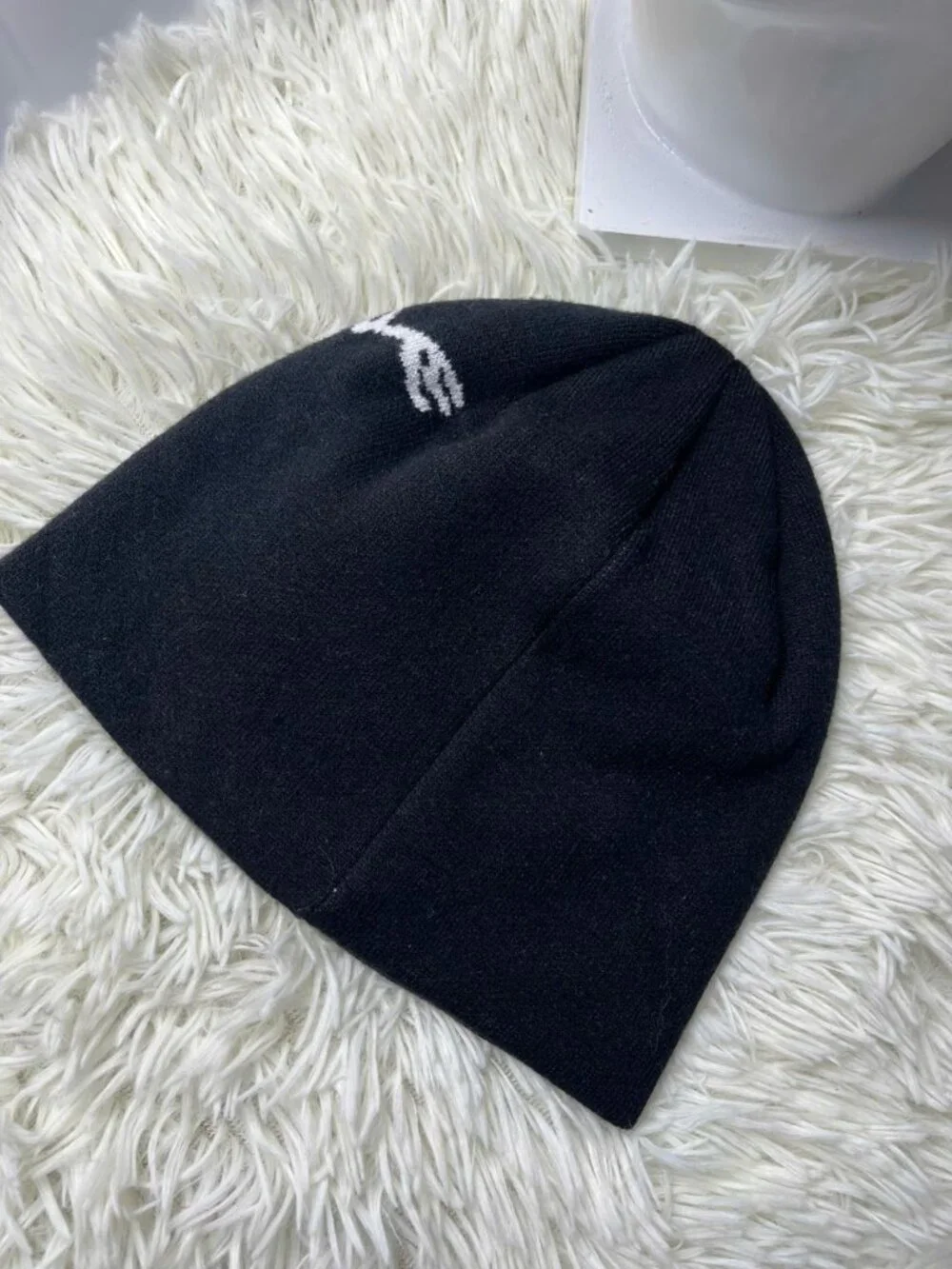 Arc Black Bird Graphic Knit Beanie Unisex Winter Hat